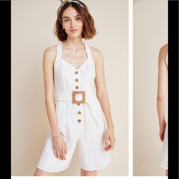 Anthropologie Pants - NWT Anthropologie belted eyelet romper